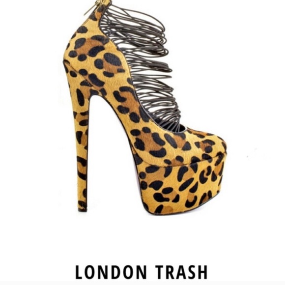 London Trash Leopard Platform Heel - Picture 1 of 5